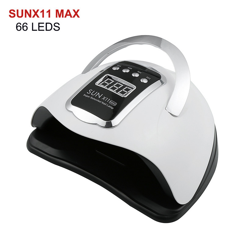 SUN X11MAX LED UV lámpás körömszárító 66 LED professzionális géllakk szárításához 10/30/60/99s időzítő automatikus érzékelős körömművész