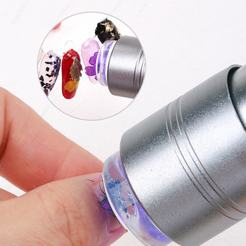Φωτιστικό νυχιών χειρός Λαμπτήρα UV led για νύχια βερνίκι τζελ UV Press Light Στεγνωτήριο νυχιών led Silicone Nail Art Stamper Printer για μανικιούρ