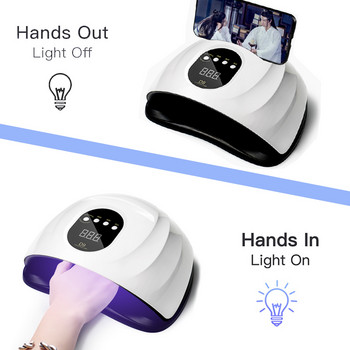 Λάμπα στεγνώματος νυχιών 114W LED UV Light For Nails 57 LEDs Gel Dryer Professional Manicure Pedicure Nail Epuipment with Smart Sensor