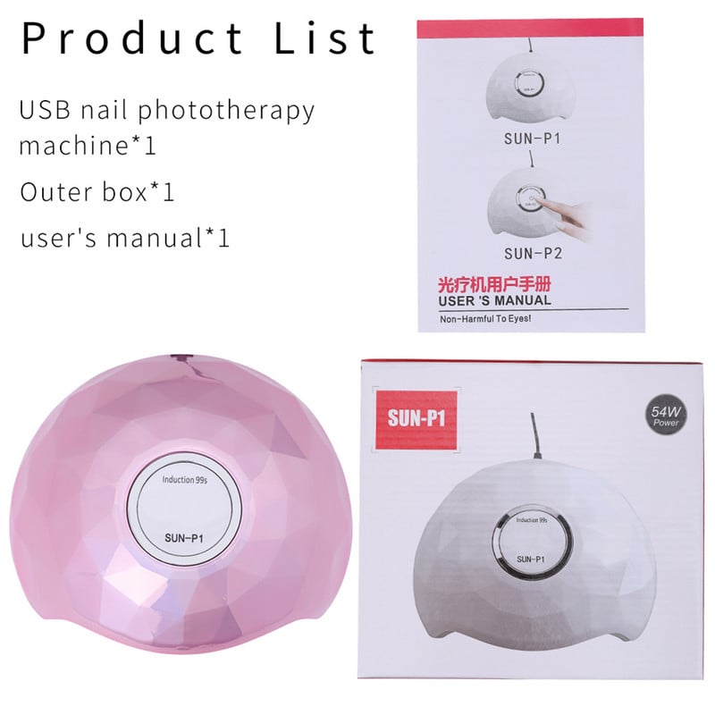 UV LED professzionális körömszárító USB töltő körömlakk kötőlámpa Automatikus indukciós gél körömszárító manikűr eszközhöz