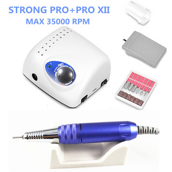 New Strong 210 PRO XIII Бормашина за нокти 65W 35000 Машинни фрези Маникюр Електрическа машина за фрезоване Машина за лакиране на нокти Пила за нокти