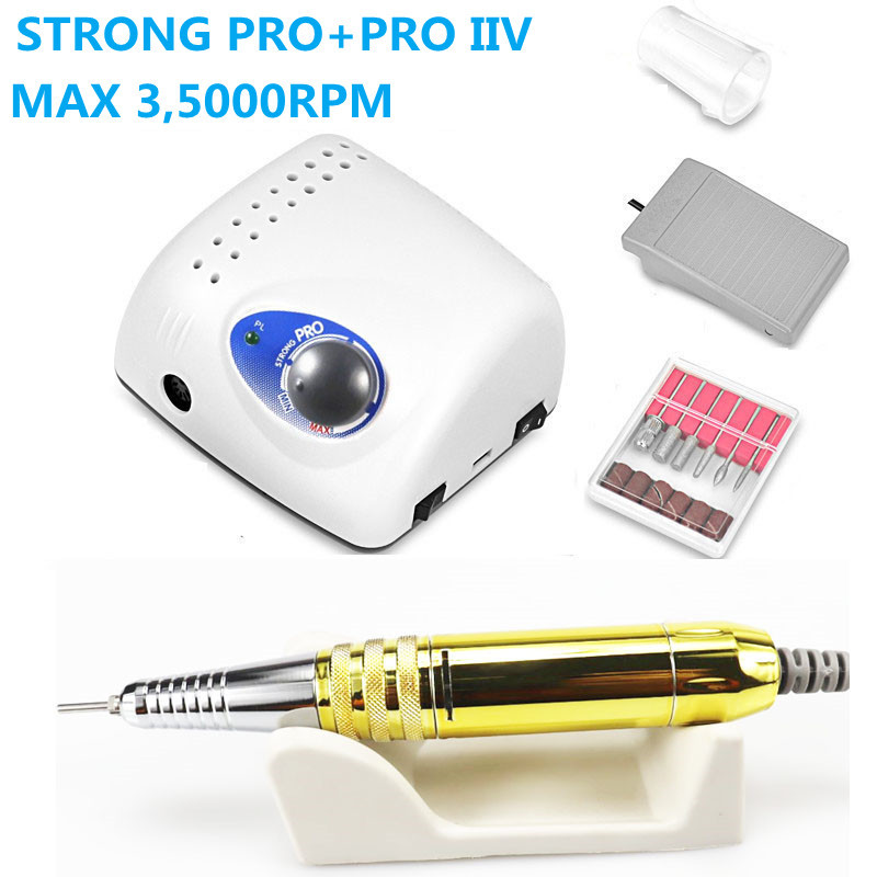 Új Strong 210 PRO XIII Körömfúró 65W 35000 Gépi Vágók Manikűr Elektromos Marás Manikűr Gép Lakk Körömreszelő