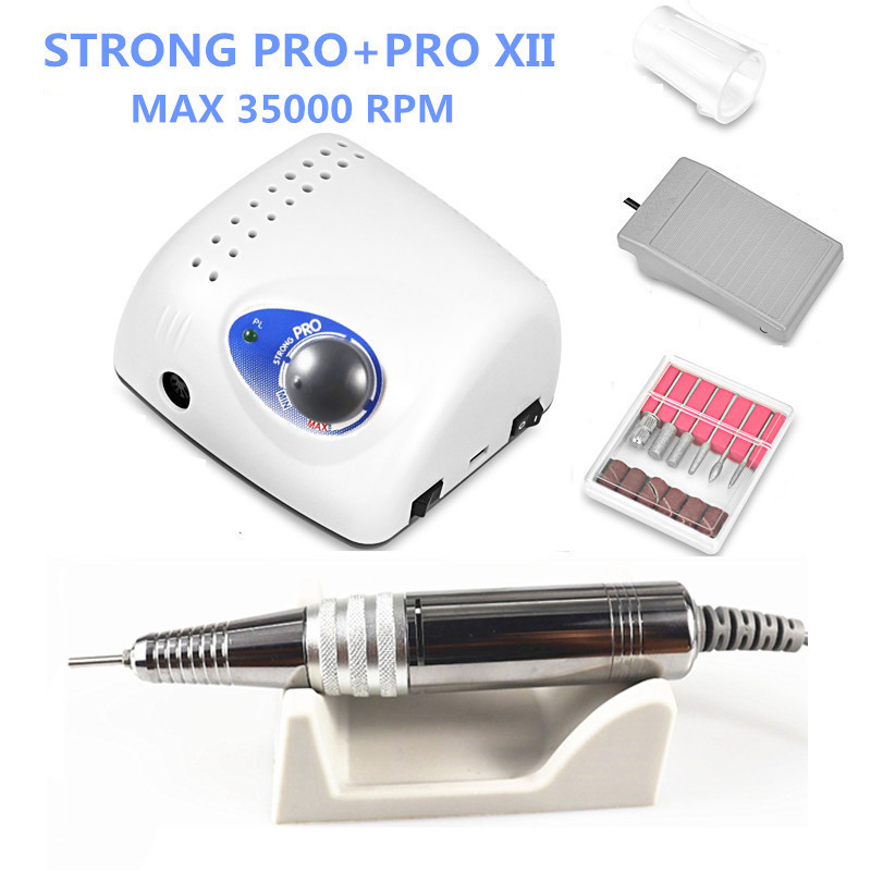 Új Strong 210 PRO XIII Körömfúró 65W 35000 Gépi Vágók Manikűr Elektromos Marás Manikűr Gép Lakk Körömreszelő