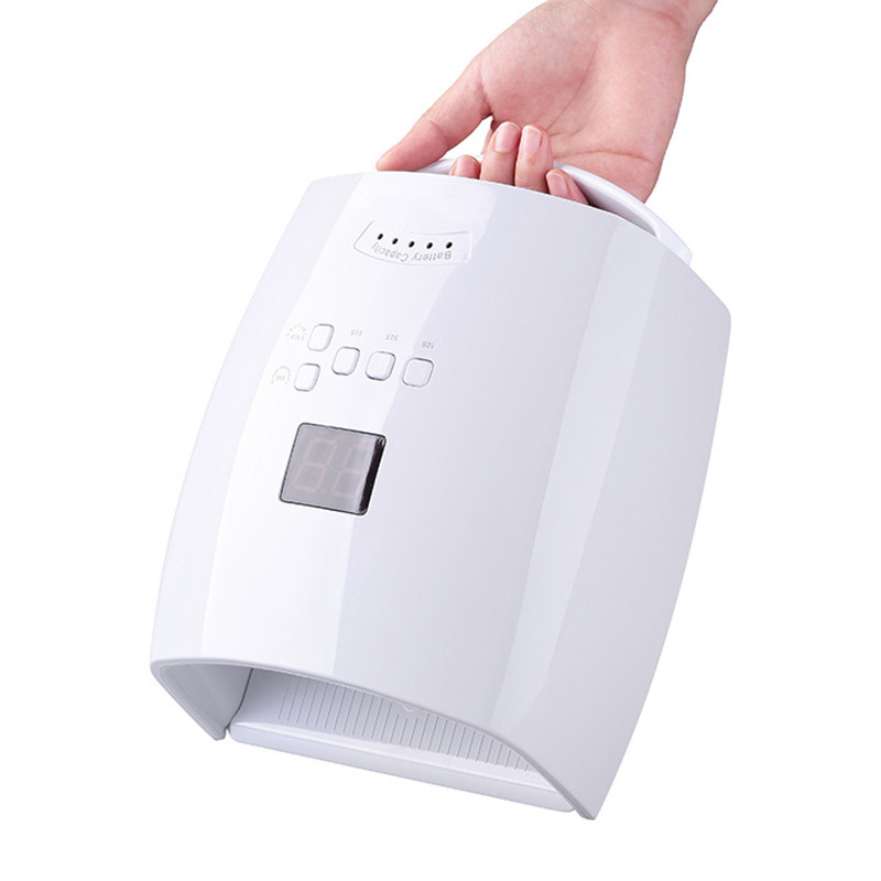 Atnaujinta 66 W įkraunama nagų lempa Belaidė gelinio lakavimo džiovintuvo manikiūro lempos LED lemputė nagams Belaidė nagų UV LED lempa