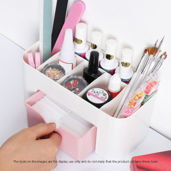 INS Nail Art Plastic Organizer Κουτί αποθήκευσης καλλυντικών Κουτί αποθήκευσης κοσμημάτων Κουτί επιτραπέζιου συρταριού Τύπος κουτιού αποθήκευσης συρτάρι ράφι χαρτικών