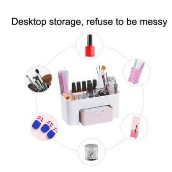 INS Nail Art Plastic Organizer Κουτί αποθήκευσης καλλυντικών Κουτί αποθήκευσης κοσμημάτων Κουτί επιτραπέζιου συρταριού Τύπος κουτιού αποθήκευσης συρτάρι ράφι χαρτικών