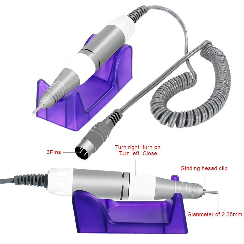 35000 RPM elektrinė nagų gręžimo mašina manikiūro pedikiūro dildės Įrankių rinkinys Nagų poliravimo šlifavimo glazūravimo mašina geliniam lakavimui