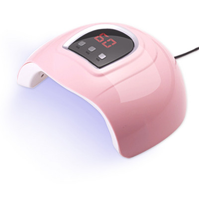 Uscător de unghii UV LED puternic cu 57 LED pentru uscarea tuturor lacurilor de unghii Manichiură cu uscare rapidă Temporizator pentru oje cu gel cu senzor automat Instrument de manichiură
