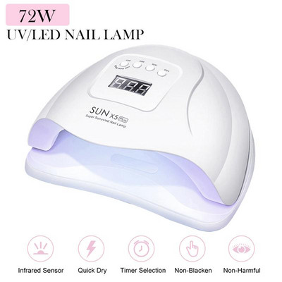 72W/48W Stroj za sušenje noktiju LED svjetiljka za nokte USB prijenosni UV kabel za manikuru UV lampa za kućnu upotrebu za sušenje geliranih noktiju