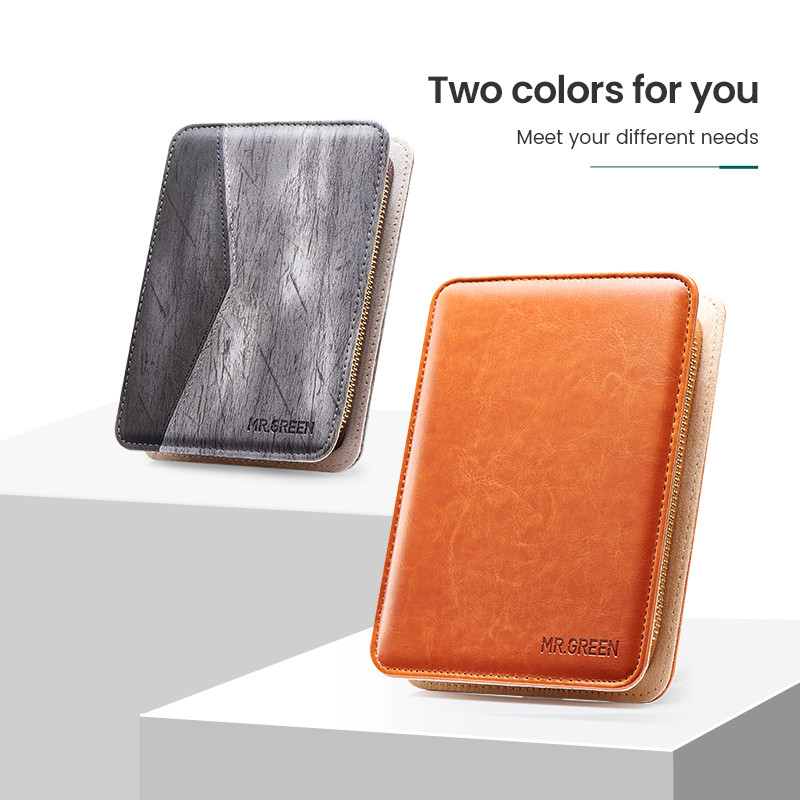 MR.GREEN Set za manikuru s kožnom torbicom 7 u 1 Profesionalni set alata za njegu stopala i lica Kompleti škarica za nokte od nehrđajućeg čelika Poklon