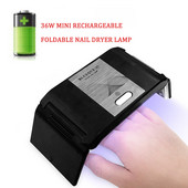 Mini sulankstoma įkraunama lempa nagams džiovinti 36W UV LED lempa manikiūrui gelinio nagų lako džiovinimo mašina nagų salono įranga