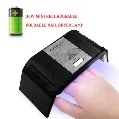 Мини сгъваема акумулаторна лампа за сушене на нокти 36 W UV LED лампа за маникюр Машина за сушене на гел лак Оборудване за салон за нокти