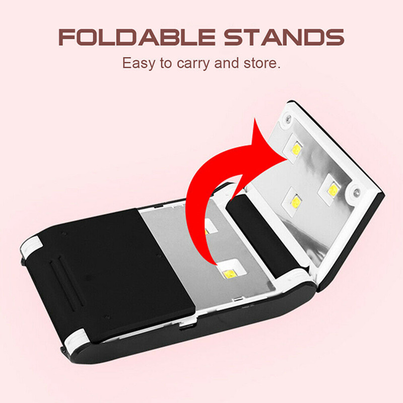 Mini sulankstoma įkraunama lempa nagams džiovinti 36W UV LED lempa manikiūrui gelinio nagų lako džiovinimo mašina nagų salono įranga