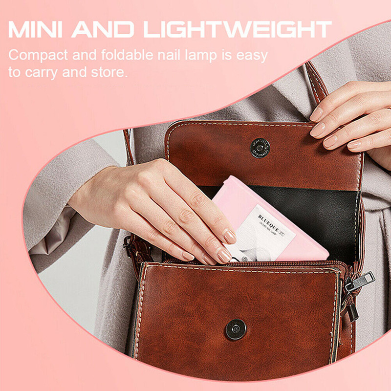 Mini sulankstoma įkraunama lempa nagams džiovinti 36W UV LED lempa manikiūrui gelinio nagų lako džiovinimo mašina nagų salono įranga