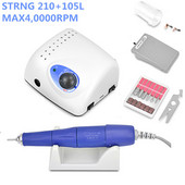 35K/40K/45K hiteles 65W elektromos körömfúrógép Strong 210 plus 105L 102L 2,35mm modell manikűr pedikűr körömreszelő