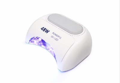 Profesionali dviejų lustų UV+LED lempa 48W greitai kietėjantis nagų džiovintuvas Skaitmeninis laiko jutiklis rankų jutiklio lakas Solidify manikiūro mašina