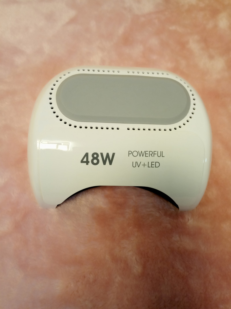 Profesionali dviejų lustų UV+LED lempa 48W greitai kietėjantis nagų džiovintuvas Skaitmeninis laiko jutiklis rankų jutiklio lakas Solidify manikiūro mašina