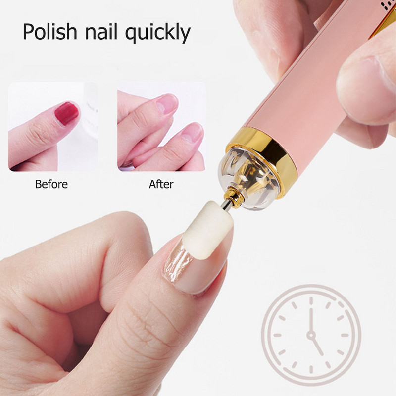 Електрическа бормашина за нокти Шлифовъчна машина за маникюр за нокти Фреза за маникюр със светлинна художествена писалка Инструменти за премахване на гел 24 часа Бърза доставка