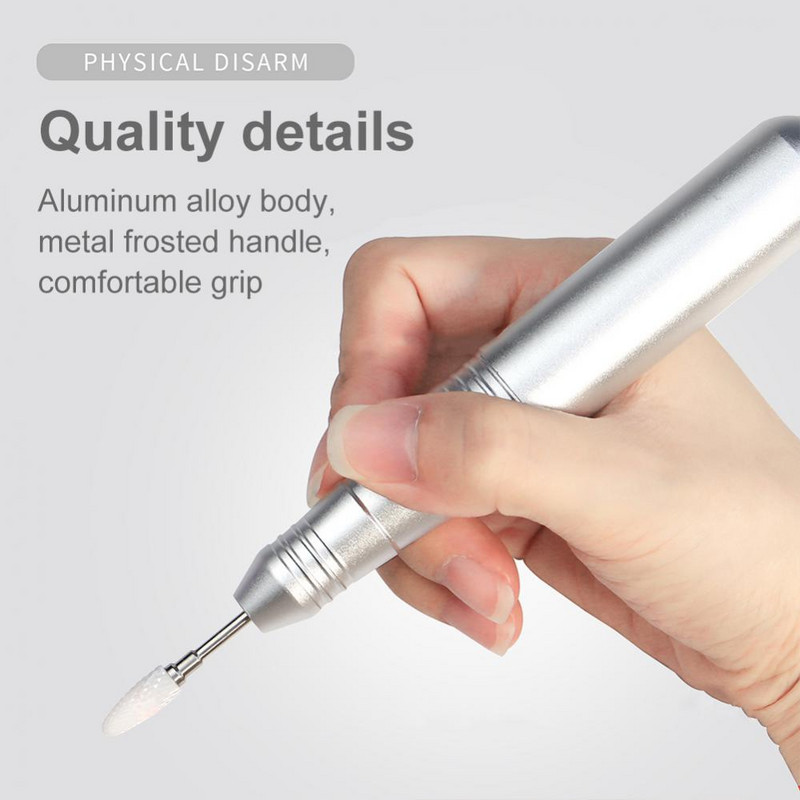 Slefuitor electric de găurit pentru unghii Mașină de manichiură pentru unghii Moara pentru manichiură cu instrumente de pix de artă ușoare pentru îndepărtarea gelului, livrare rapidă 24 de ore