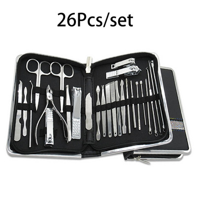 9/18/26 vnt/rinkinys manikiūro rinkinys nagų kirpimo mašinėlė nerūdijančio plieno nagų kirpimo žirklių rinkinys nešiojamasis rinkinys nagų priežiūros įrankiui