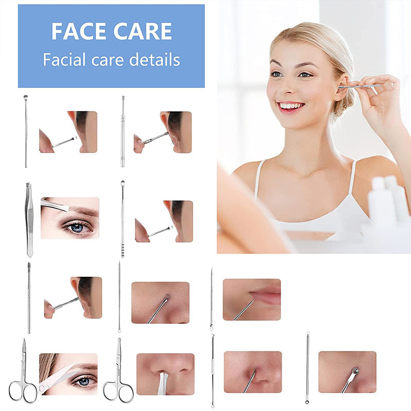 9/18/26 vnt/rinkinys manikiūro rinkinys nagų kirpimo mašinėlė nerūdijančio plieno nagų kirpimo žirklių rinkinys nešiojamasis rinkinys nagų priežiūros įrankiui