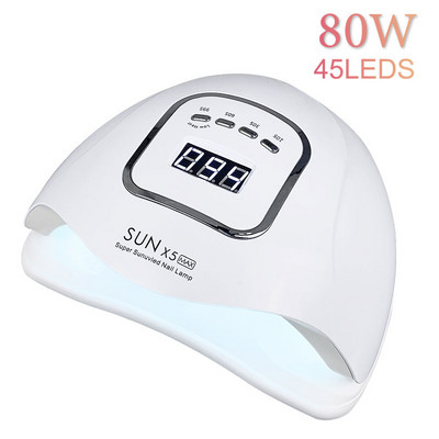 UV LED nagų džiovintuvas manikiūrui UV gelinis lakas greitai džiūstanti nagų lempa su išmaniuoju jutikliu profesionaliam salono naudojimui nagų dailės įranga