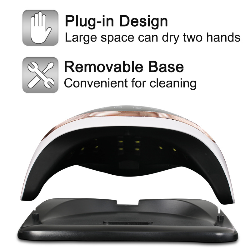 UV LED nagų džiovintuvas manikiūrui UV gelinis lakas greitai džiūstanti nagų lempa su išmaniuoju jutikliu profesionaliam salono naudojimui nagų dailės įranga