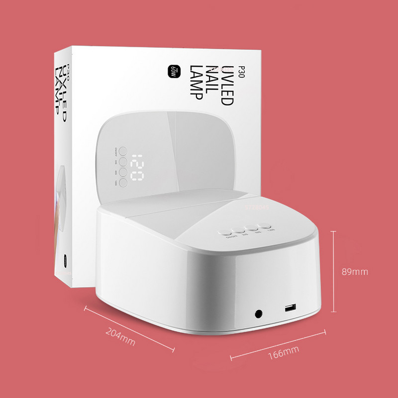 Безжична LED лампа за нокти UV 60W акумулаторна 8000mAH безжична гел лампа сушилня за нокти лак за къдрене лампа за всички гел лакове за нокти