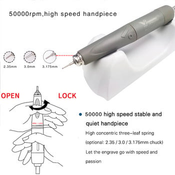 Strong Drill преносима 50000rpm безчеткова машина за полиране на бормашина за нокти микромотор GJ-G800 с лек наконечник за салони за нокти