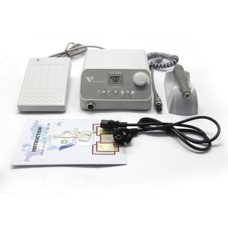 „Strong Drill“ nešiojamasis 50 000 aps./min bešepetis nagų gręžtuvas poliravimo staklės mikro variklis GJ-G800 su lengvu rankiniu įrankiu, skirtas nagų salonams