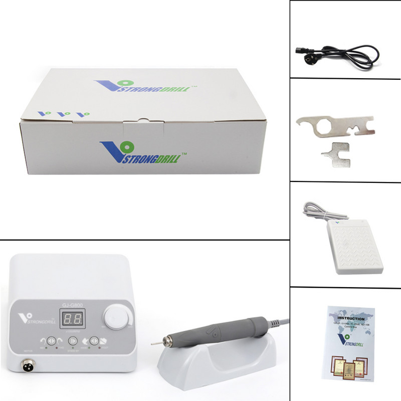 „Strong Drill“ nešiojamasis 50 000 aps./min bešepetis nagų gręžtuvas poliravimo staklės mikro variklis GJ-G800 su lengvu rankiniu įrankiu, skirtas nagų salonams