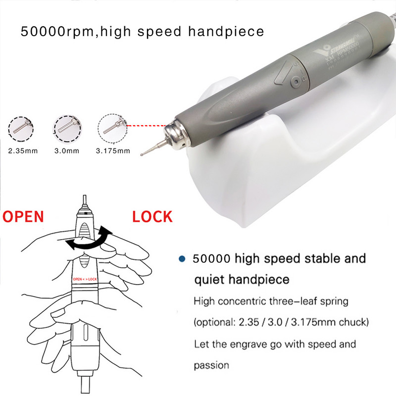 „Strong Drill“ nešiojamasis 50 000 aps./min bešepetis nagų gręžtuvas poliravimo staklės mikro variklis GJ-G800 su lengvu rankiniu įrankiu, skirtas nagų salonams
