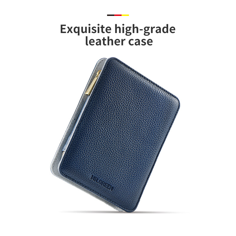 MR.GREEN Urođeni luksuzni set za manikuru, kirurške škare, komplet škarica za nokte od nehrđajućeg čelika, paket od pune goveđe kože, pedikura