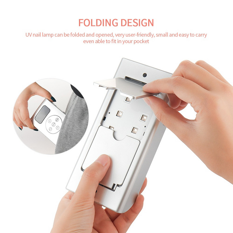 Mașină de găurit unghii 2 în 1 și lampă UV pentru unghii 35000RPM Polizor de unghii Freză pentru manichiură Lampă pentru unghii cu uscare rapidă fără fir