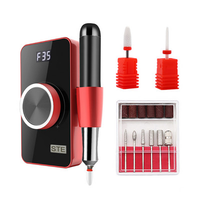 Nagų gręžimo mašina 35000 RPM įkraunama belaidė manikiūro mašina nagams Importo variklis Profesionalus elektrinis nagų šlifuoklis