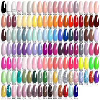 Σετ βερνικιού νυχιών LILYCUTE 129 Colors Glitter Semi Permanent Hybrid Gel Varnish Base Top Coat Soak Off UV LED DIY Nail Art Kit