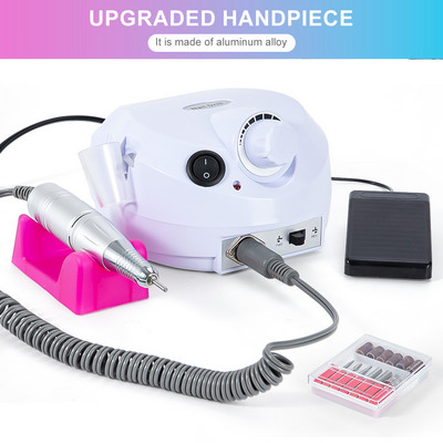 Naujas rankinis instrumentas 35000 RPM elektrinis nagų gręžimo staklių rinkinys Elektrinis manikiūro staklių rinkinys Priedų pedikiūro rinkinys Ceram