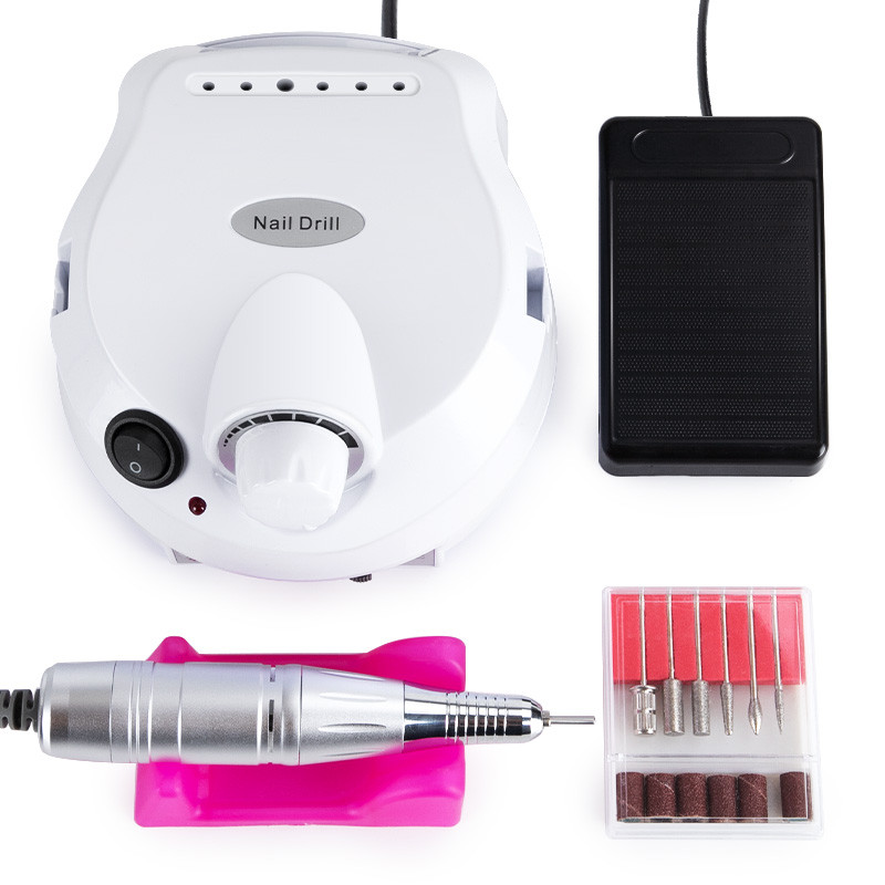 Naujas rankinis instrumentas 35000 RPM elektrinis nagų gręžimo staklių rinkinys Elektrinis manikiūro staklių rinkinys Priedų pedikiūro rinkinys Ceram