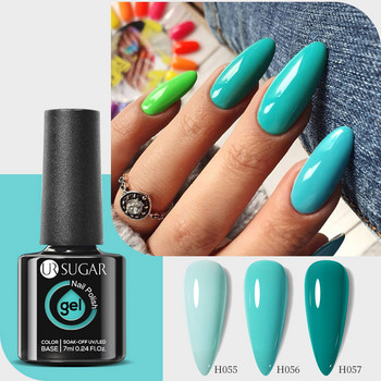 Σετ βερνικιού νυχιών UR SUGAR 10PCS Blue Green Glitter Gel Vernis Semi Permanent Nail Art Soak Off UV LED Σετ Gel Polish