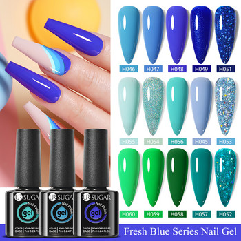 Σετ βερνικιού νυχιών UR SUGAR 10PCS Blue Green Glitter Gel Vernis Semi Permanent Nail Art Soak Off UV LED Σετ Gel Polish