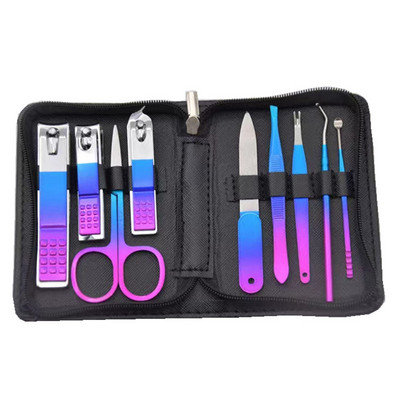 Qmake 9/18 kom Set za manikuru Art Colour Alat za nokte od nehrđajućeg čelika za pedikuru Pomoćni alati Rezači Klešta za nokte