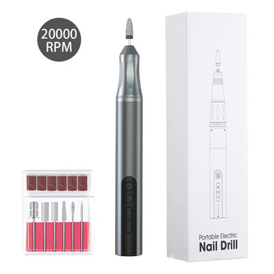 NAUJA 20000 RPM belaidė nagų gręžimo mašina Elektrinė nagų šlifuoklis Belaidis įkraunamas manikiūro staklės frezavimo pjovimo staklės