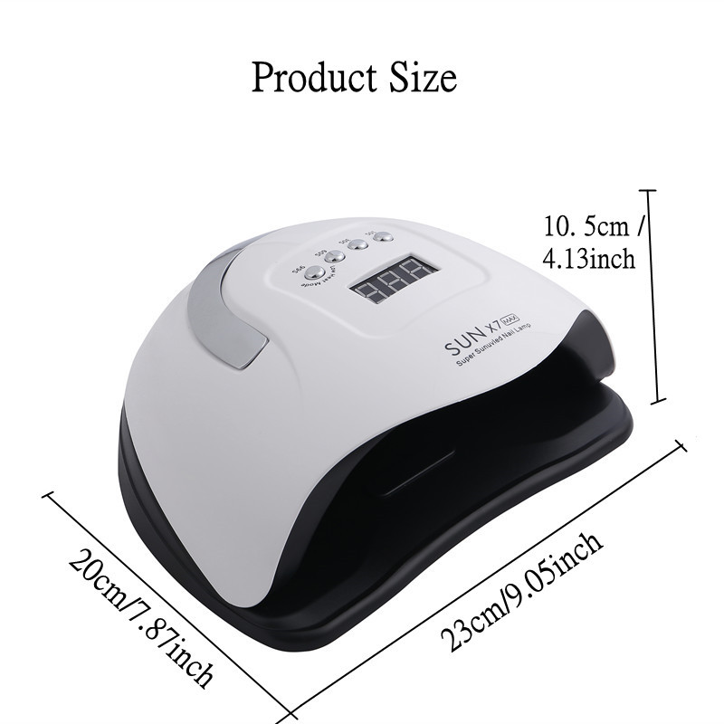 114W SUN X7MAX profesionali LED UV nagų lempa, skirta greitai išdžiūti visiems nagams gelinio lako LED nagų šviesos nagų džiovintuvo UV lempa