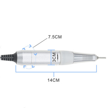 Pro 35000RPM Машина за пробиване на нокти Дръжка от неръждаема стомана Бяло розово черно Аксесоар за избор на 3 цвята Инструмент за ноктопластика