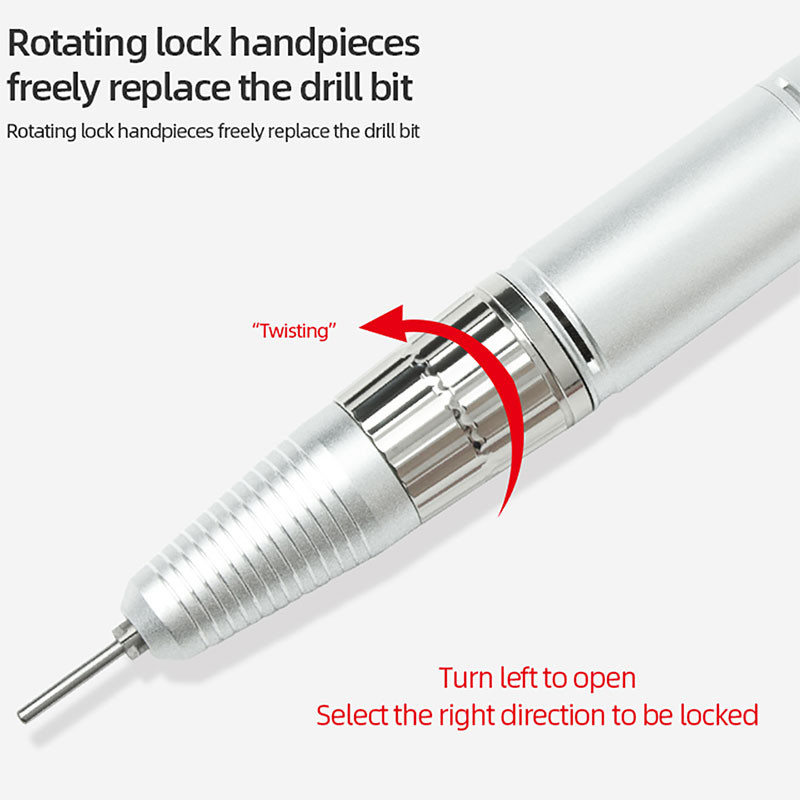 2 viename elektriniai nagai 60 W 35000 RPM nagų grąžtas su nagų dulkių surinkėju, daugkartinio naudojimo filtru Elektrinis manikiūro aparatas nagams