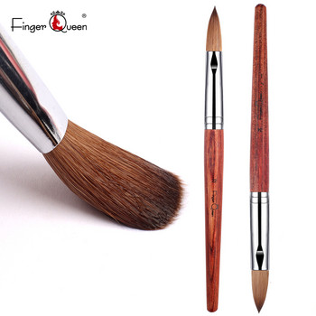 Πινέλο νυχιών Fingerqueen Mahogany Kolinsky UV Gel Carving Στυλό DIY Εργαλείο σχεδίασης κρυστάλλινων στυλό σχεδίασης νυχιών