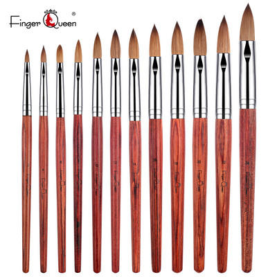 Fingerqueen Mahon Perie pentru unghii Kolinsky UV Gel Carving Pen DIY Nail Art Design Desen Crystal Pen Instrument