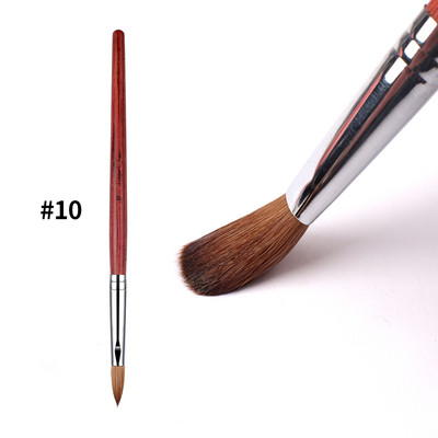 „Fingerqueen“ raudonmedžio nagų šepetėlis „Kolinsky UV Gel Carving Pen“ „pasidaryk pats“ nagų dailės dizaino piešimo krištolo rašiklio įrankis