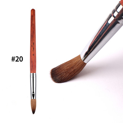 „Fingerqueen“ raudonmedžio nagų šepetėlis „Kolinsky UV Gel Carving Pen“ „pasidaryk pats“ nagų dailės dizaino piešimo krištolo rašiklio įrankis