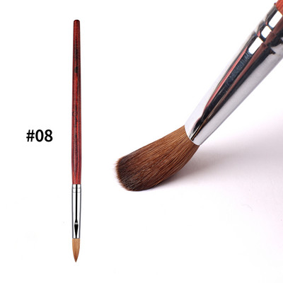 „Fingerqueen“ raudonmedžio nagų šepetėlis „Kolinsky UV Gel Carving Pen“ „pasidaryk pats“ nagų dailės dizaino piešimo krištolo rašiklio įrankis